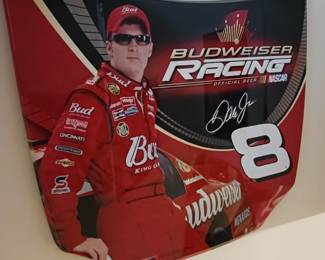 Large Metal Wall Decor with Number 8, Dale Jr. for Budweiser Racing