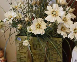 Embossed Metal Container with Floral