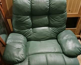 Green Faux Leather Recliner