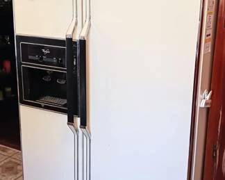 Vintage Side by Side Refrigerator. Works Well! 