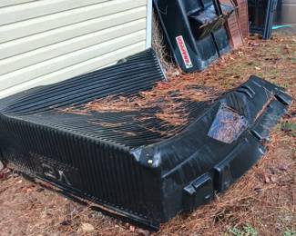 Black pickup truck bed liner. 