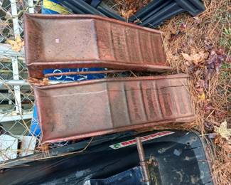 Metal ramps for undercar repairs, etc