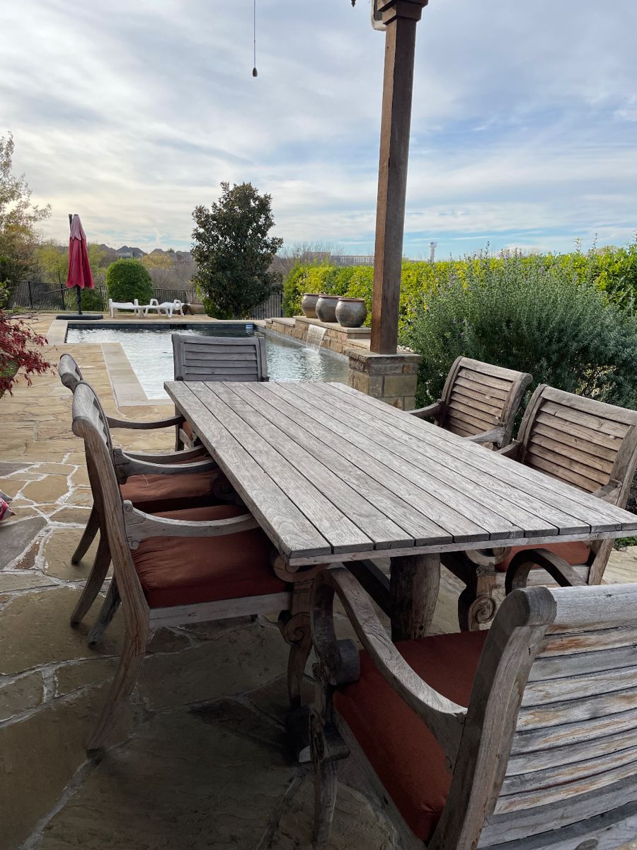 Azzurro Living Teak outdoor dining set 