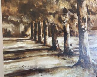 Print on canvas of trees