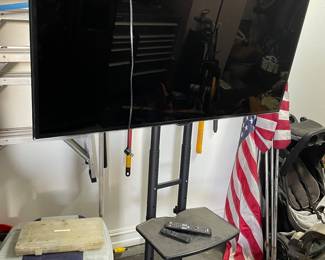 Samsung TV on Stand for outdoor use