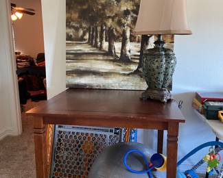 Bar height wood table