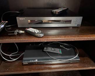 Sony DVD player and Oppo Blu-Ray DVD player