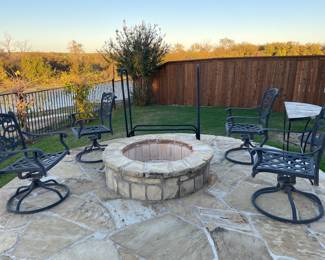 outdoor iron chairs with swivel