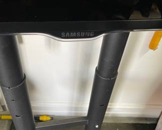 Samsung TV on stand for outdoor use