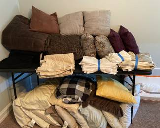 Misc blankets and pillows 