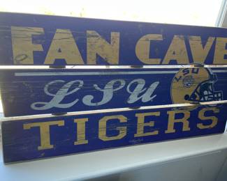LSU Tigers wooden sign