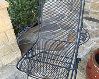 Wrought iron patio chair 