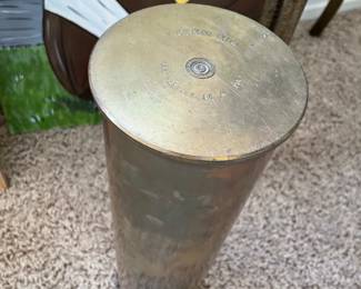WW2 1944 105MM M14 Brass Mortar shell