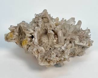 Lot # 46	$400.00	LARGE QUARTZ CONGLOMERATE	Length 18 in, width 10 in., height 9 in., Solid Multiple Point quartz formation.	Bid at Woodardlipe.com or call 314-899-0098 for more information.