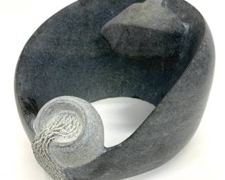 Lot # 86	$100.00	SAM MABEU (ZIMBABWEAN, SHONA PEOPLE, b. 1963) CARVED SPRING STONE