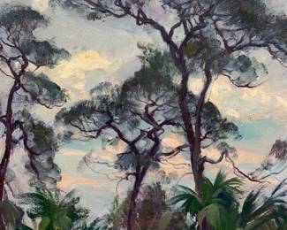 Lot # 112	$2,000.00	ATTR. KATHRYN E. CHERRY (MISSOURI 1880-1931) "FARMHOUSE" OLD LYME, CONN. NO. 10 OIL ON CANVAS	Sight height 14 in, width 16 in. Frame height 17. 5 in, width 19.5 in. Original oil painting on canvas board of farm scene in pastel colors of lavender, blue, green and cream. An influential painter of her time, St. Louis Art Museum holds several Katherine Cherry works in the permanent collection.	Bid at Woodardlipe.com or call 314-899-0098 for more information.