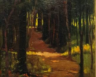 Lot # 88	$500.00	EDMOND HENRY WUERPEL (UNITED STATES 1866-1958)  FOREST PATH, OIL ON LINEN, 1902.	Sight: height 19.75 in., width 15.75 in. frame: 26.75 in, width 22.75 in., Oil on Linen, signed in verso E. H. Wuerple, 1902. Edmund Henry Wuerpel, was an American painter, longtime educator, and second director of the St. Louis School and Museum of Fine Arts, part of Washington University in St. Louis.	Bid at Woodardlipe.com or call 314-899-0098 for more information.