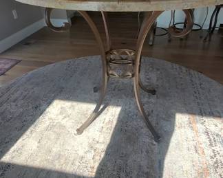 Round metal base tall table