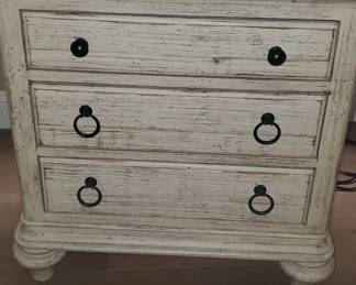 (2) of (2) nightstands with wood tops
