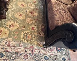 Large rug sage green neutral pattern $299 
10x13