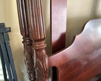 King four poster bed - wood
79” high 
$265