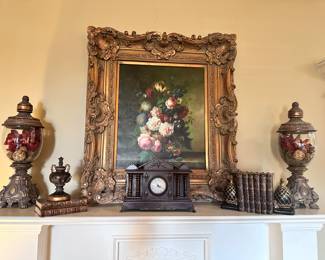 3 foot tall 32 inches wide. Gold frame flower painting $249.00