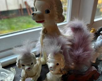vintage poodle figuines