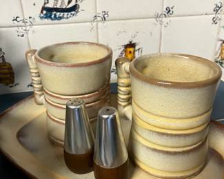 Frankoma Mugs & platter