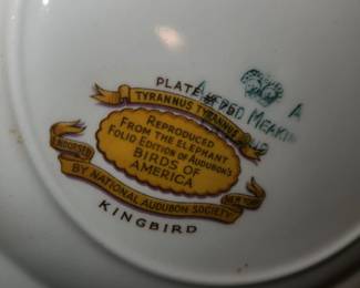 set of 6 Audubon bird plates