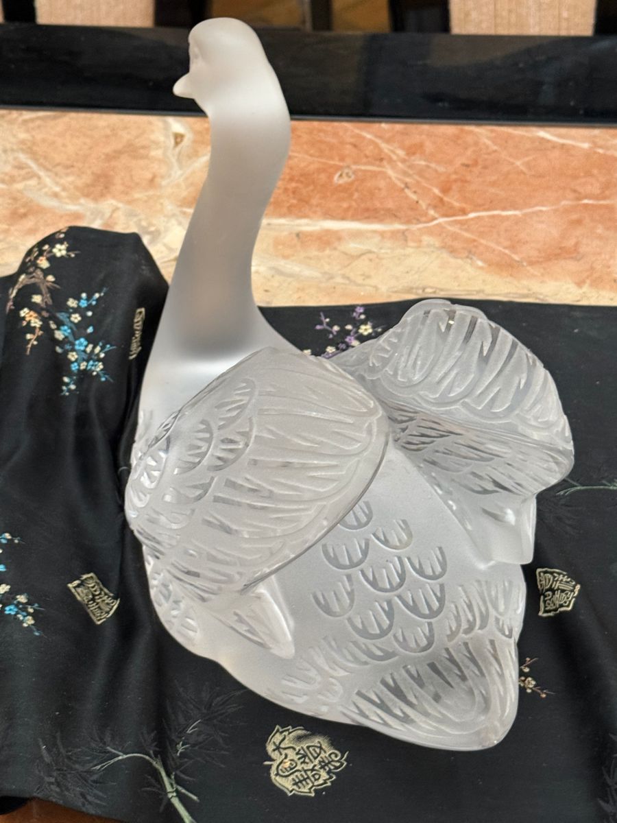 Pair of Lalique Swans
