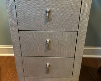 Metal Chairside Chest. -  29"h x 16"w x 18"d