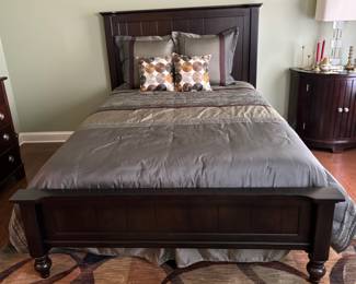 Bassett Full Bed with Sealy Mattress - Espresso Finish
