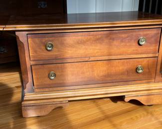 Drop Leaf 2 Drawer Coffee Table 20"h x 52'w x 24"d