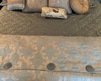 Beautiful Custom King Coverlet and Bedding