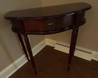 Demi Lune Side Table - 30"h x 32"w x 16"d - Cherry