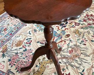 Mahogany Piecrust Pedestal Table  