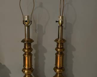 Pair of Brass Lamps
