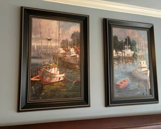 Pair of Nautical Oils