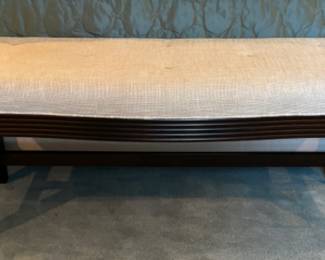 Linen Covered Upholstery Bench 20"h x 50"w x 18"d