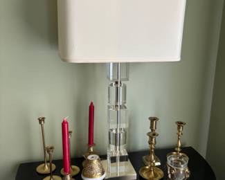 Crystal Lamp 29"h - Brass Accessories