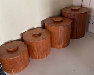 Teak Set of Jars