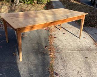 Antique Rustic French Farm Table with Bread Boards