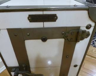 Antique cigar humidor in the form of an icebox made by THE WILKE MFG CO