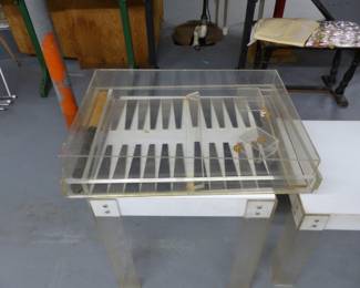Vintage lucite backgammon game