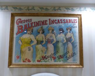 Antique framed French poster