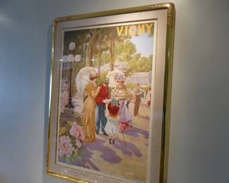 Antique framed French poster