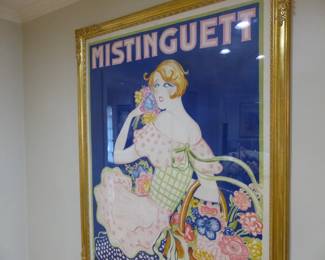 Antique framed French poster