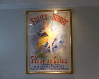 Antique framed French poster