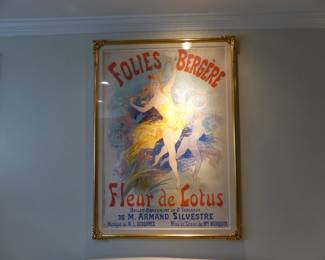 Antique framed French poster