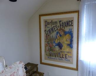 Antique framed French poster